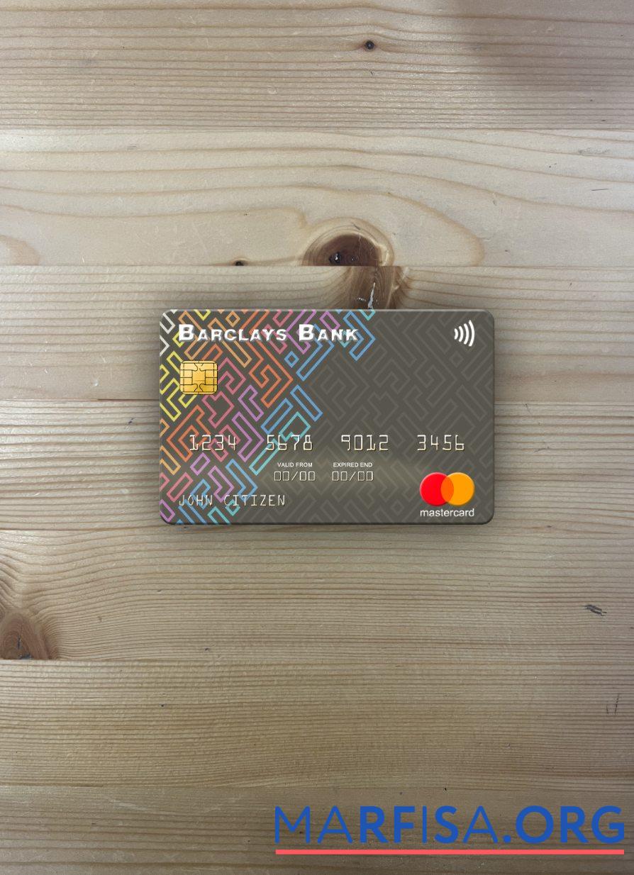 Printable USA Barclays Bank mastercard photolook front template